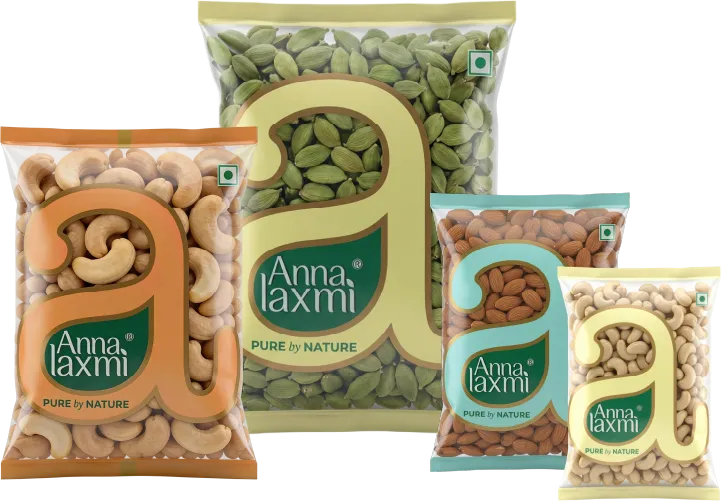 Annalaxmi premium dry fruits and whole spices packaging